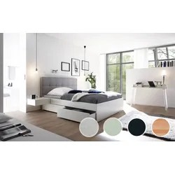 Hasena Pronto »Otello« Massivholzbett 180x200 cm / Kernbuche natur, geölt / Kul white / Standard