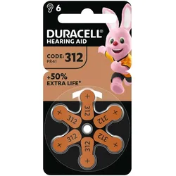 Duracell Batterie Hörgeräte EasyTab 312 PR41 NEU 6St.