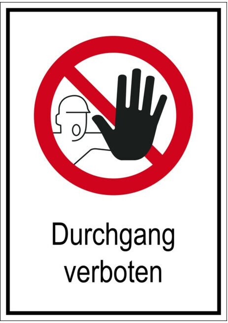 Panneau d'interdiction Eichner Passage interdit (9225-10830-013)
