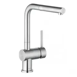 Kludi L STEEL Küchenarmatur Gebürsteter Stahl 45851F877