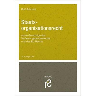 Staatsorganisationsrecht, Paperback von Rolf Schmidt, Schmidt, Rolf
