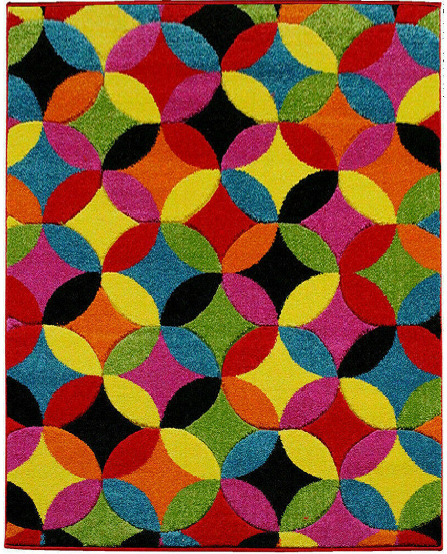Latitude Run Lili-Ann Geometric Flokati Area Rug Rectangle 120 x 170cm