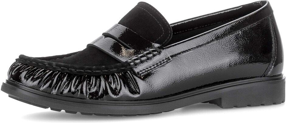 Loafer GABOR "Loafer", Damen, Gr. 38,5, schwarz, Schuhe Loafer