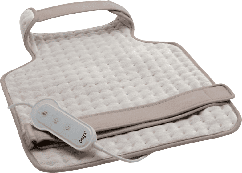 Almohadilla eléctrica - Daga 16869, Confort Cervical y Espalda, 52x38 cm, Tecnología Intellisense, 4 Niveles, Autoapagado, Crema