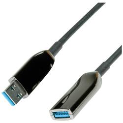 ROLINE USB 3.2 Gen 1 Aktives Repeater Kabel (AOC), ST/BU, schwarz, 20 m 12.04.1077