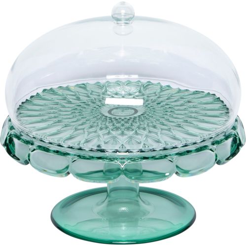 Guzzini VANITY Kuchenplatte mit Fuß und Haube Matcha green