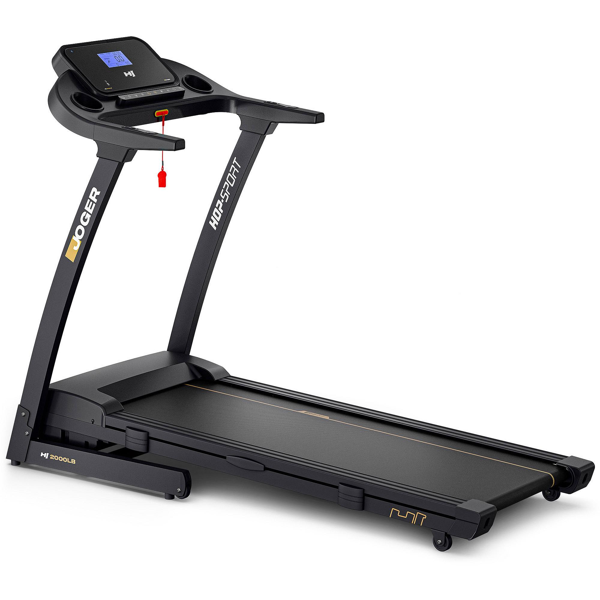 HOP SPORT HS-2000LB Laufband für Zuhause klappbar mit 15% Neigung, Heimtrainer mit Bluetooth & Apps, LCD-Display, Treadmill für Zuhause bis 16 km/h
