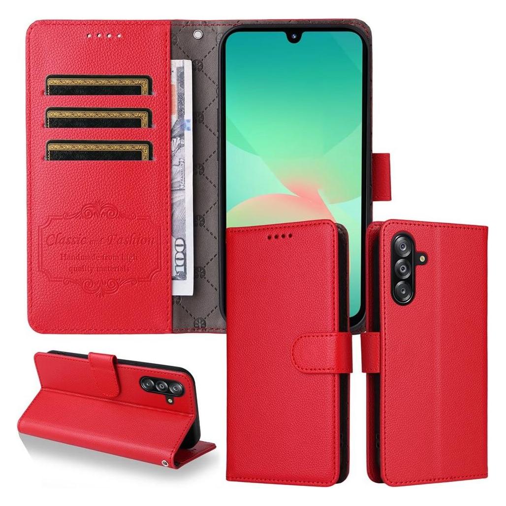 Cover-Discount Galaxy A17 / A16 / A26 - Lederoptik-Hülle mit strukturierter Oberfläche (Samsung Galaxy A17, Samsung Galaxy A18, Samsung Galaxy A26) (62858400)
