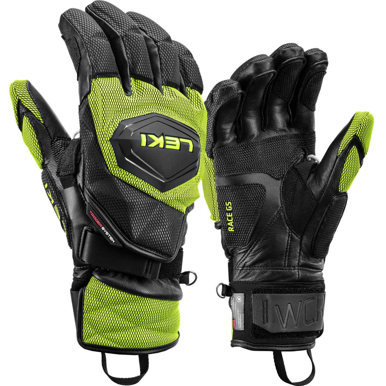 Leki Handschuh WCR VENOM GS 3D black/ice lemon - 8,5