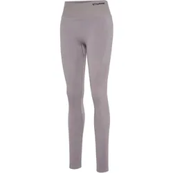 hummel hmlMT FLOW Seamless High-Waist Tights Damen minimal gray XS