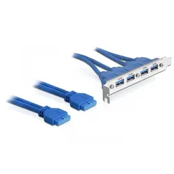 DELOCK Slotblech - USB 3.0 4x Port extern / 2x Pinheader int