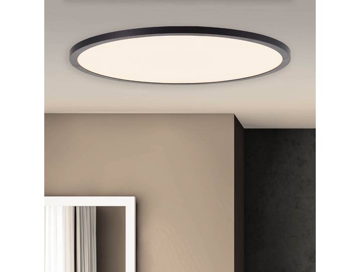 BRILLIANT moderne LED Deckenleuchte TUCO Paneel dimmbar über Fernbedienung Lichtfarbe einstellbar + Nachtlichtfunktion Ø 50 cm 33W 3900 Lumen 3000 bis 6500 Kelvin Kunststoff