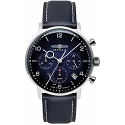 Zeppelin 8086-3-N Herrenuhr Solar Chronograph LZ129 Hindenburg Blau