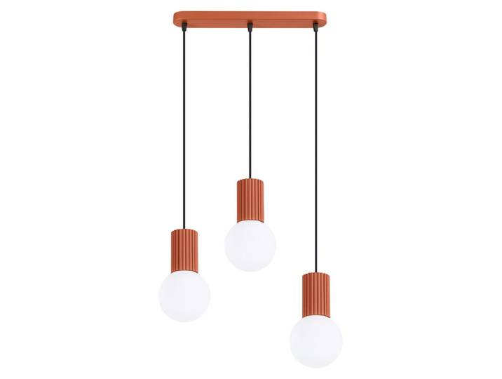 Suspension HALO 3L ocre rouge 3xG9 8W aluminium/verre 120x6x40cm Sollux Lighting
