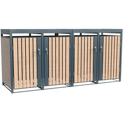 Westmann Mülltonnenbox "Planta" für  4x 240 L,holzoptik,