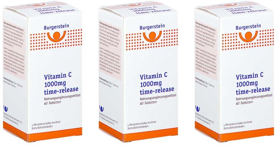 Burgerstein Vitamin C 1000 mg time release 3x60stk
