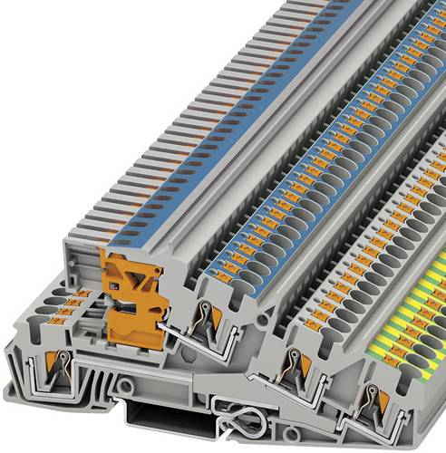 Phoenix Contact 3214047 Dreistock-Schutzleiterklemme 6.2 mm Zugfeder Grau 50 St.
