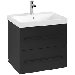 Villeroy & Boch Waschbeckenunterschrank Avento, Eckig, Volcano Black, 576x514x450mm, 2 Auszüge, SoftClosing