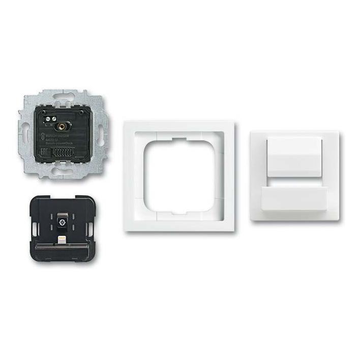 Busch-Jaeger BJ 6480-84 Busch-powerDock Komplettset mit Lightning Anschluss studioweiss (100 mm) (2CKA006400A0044)