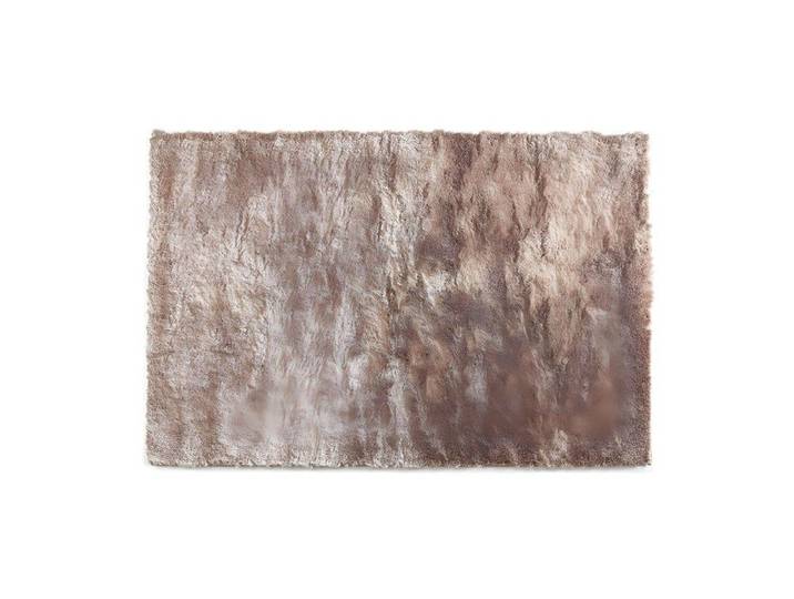 Tapis shaggy DOLCE taupe reflet beige - polyester