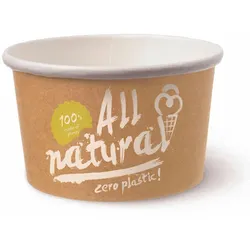 VEPATIM 100 Eisbecher Pappe FSC® 300 ml ALL NATURAL ohne Kunststoffbeschichtung