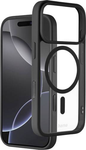 Hama Frame Protect Cover Apple iPhone 17 Pro Schwarz MagSafe kompatibel, Induktives Laden 00232404