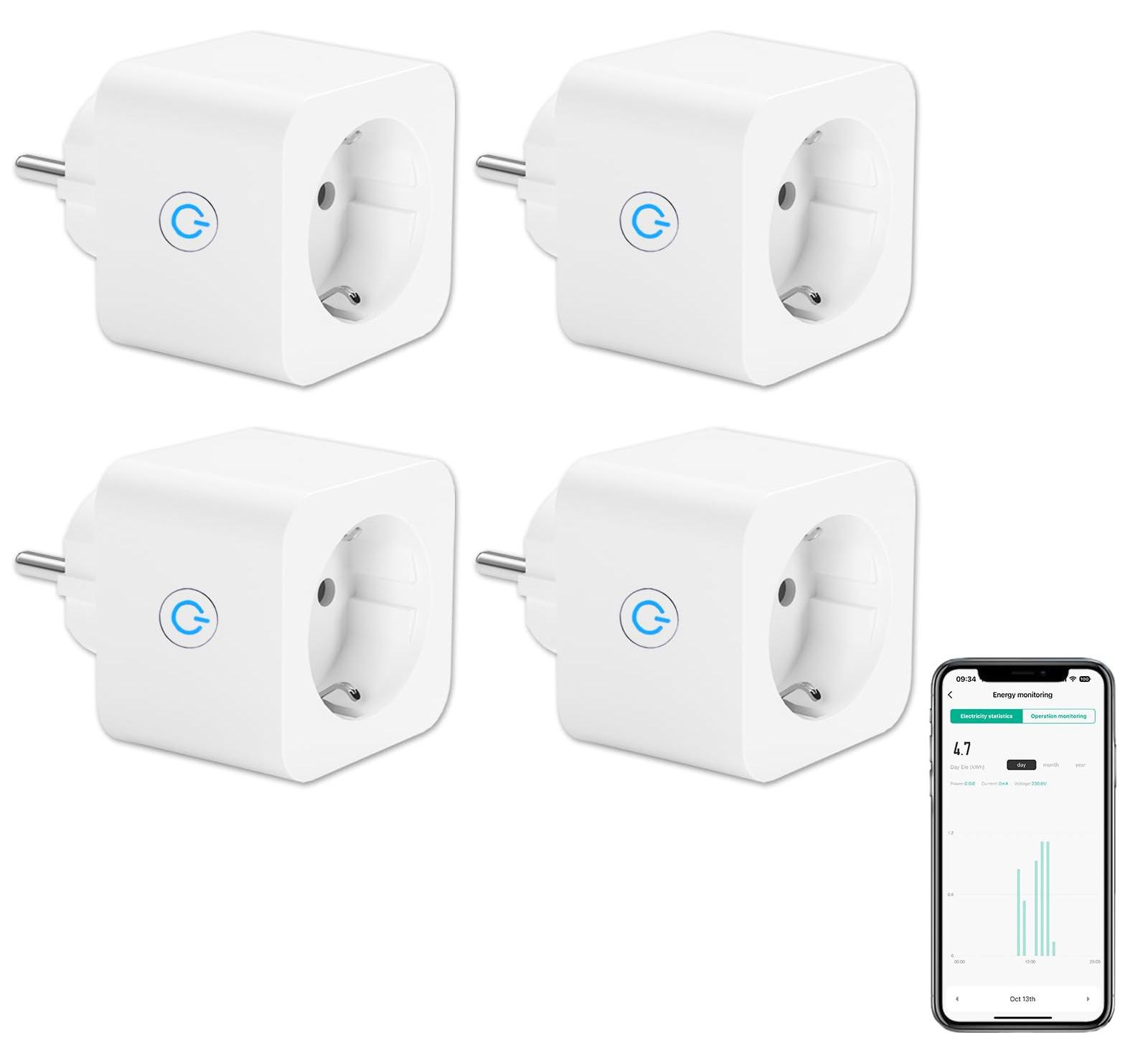 Lustrens Smart Plug 16A 3680W met Energiemonitor