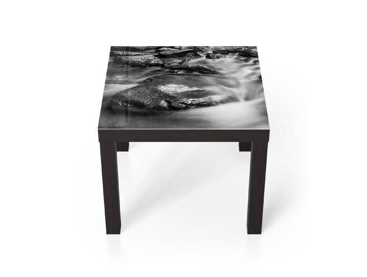 DEQORI Couchtisch 'Fluss der Zeit', Glas Beistelltisch Glastisch modern