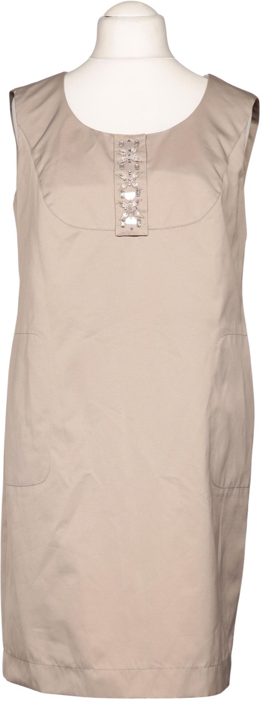 Marina Rinaldi Damen Kleid, Beige, Gr. L, Synthetik - Second Hand