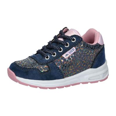 Sneaker LICO "Freizeitschuh Lea", Mädchen, Gr. 27, Textil, blau, Leder, Schuhe Sneaker