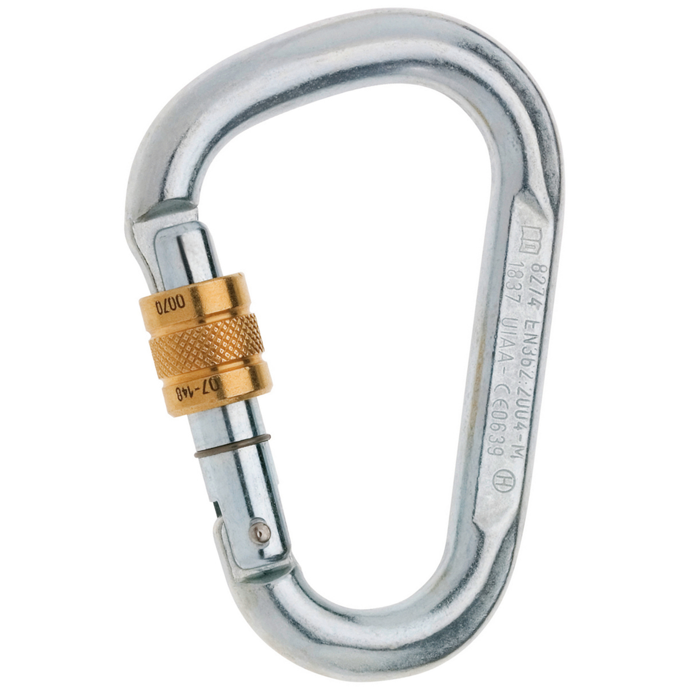 Edelrid Steel HMS Screw Karabiner Karabiner weiss Sportklettern