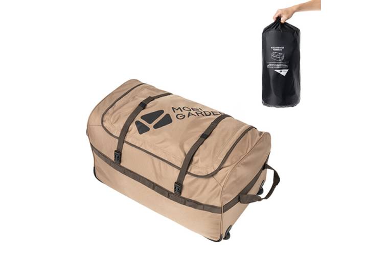 Mobi Garden, sac de transport pliable 110 L avec roulettes pour le camping, grand sac de voyage à roulettes, sable