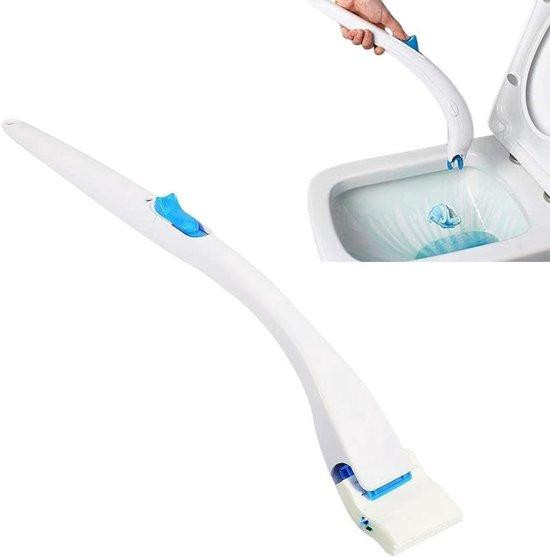 Set van 10 witte plastic wegwerp toiletborstels