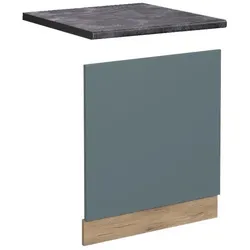 Vicco Frontblende R-Line, Geschirrspülerblende, Blau, Grau