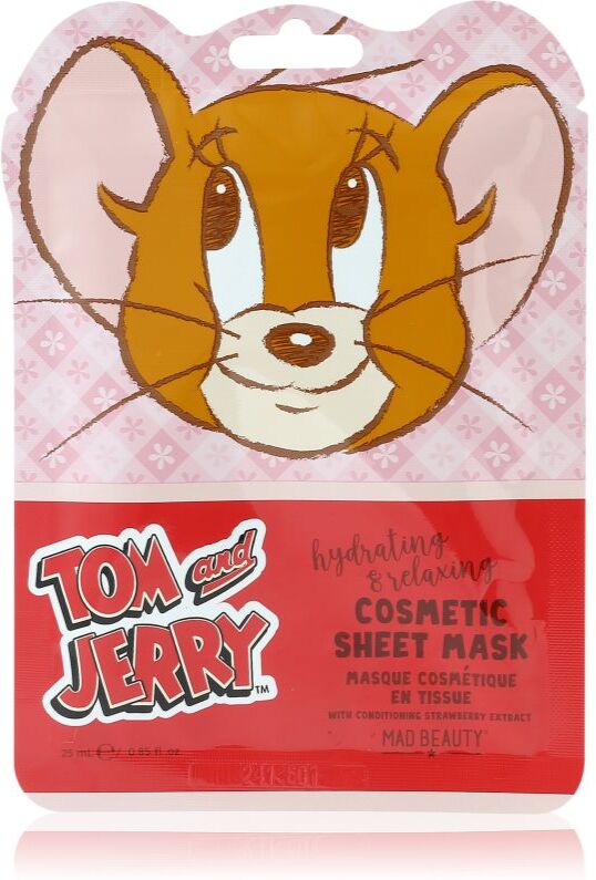 Mad Beauty Tom & Jerry Sheet Mask - Jerry moisturising face sheet mask with hyaluronic acid 1 pc