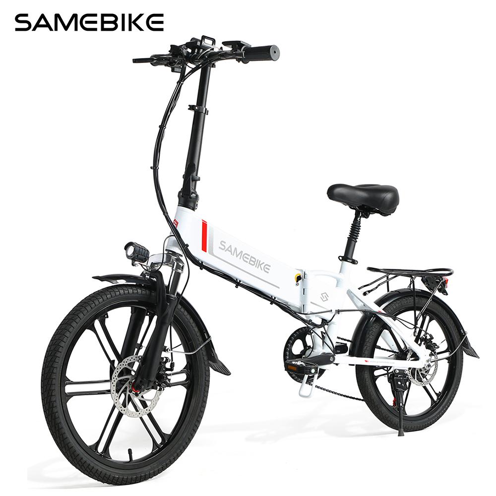 Faltbares Elektrofahrrad 20LVXD30-II, 48 V 10,4 Ah, Doppelfederungssystem, mechanische Doppel-Scheibenbremse, Traglast 150 kg, weiß