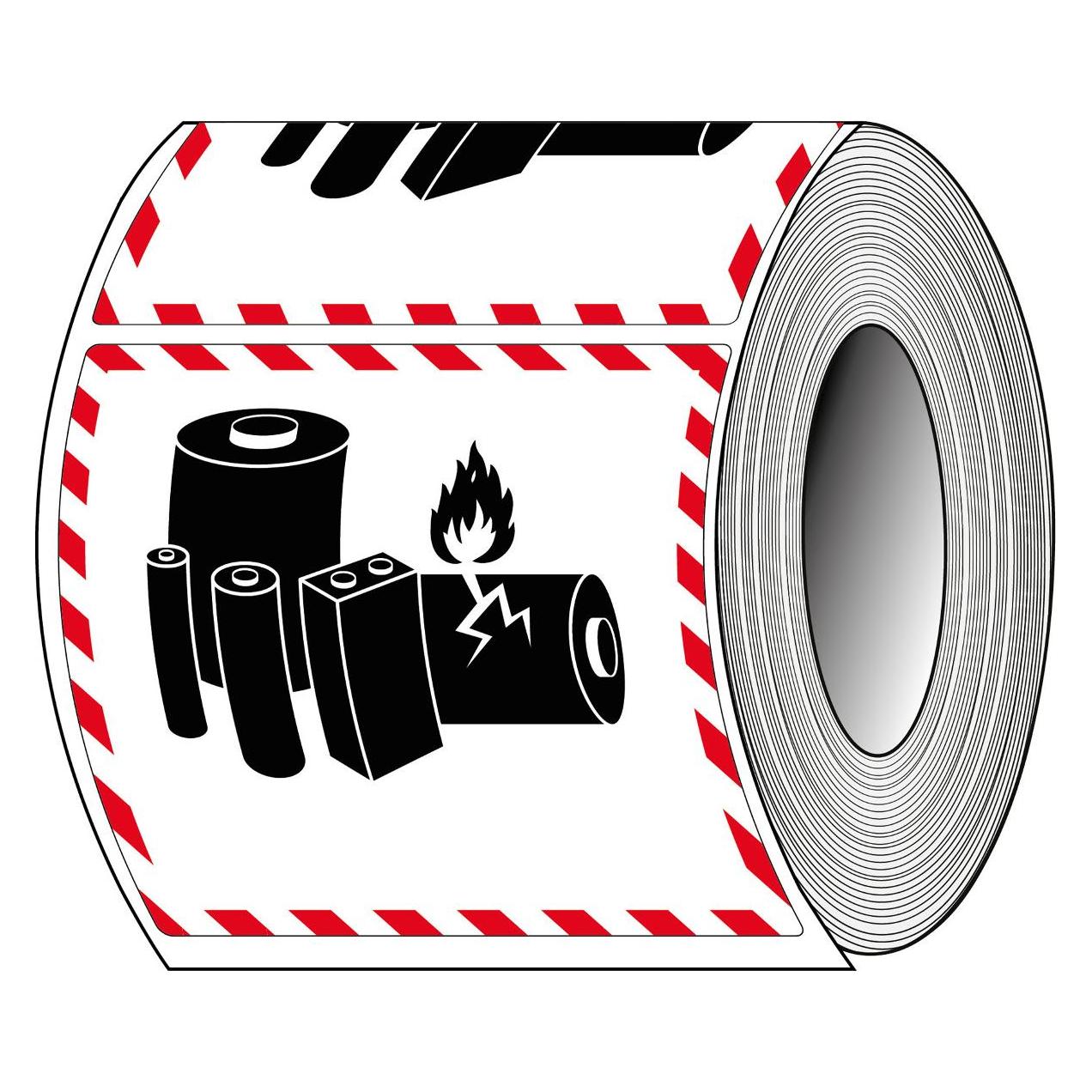 Brady ADR-LBM, B-7610, Verpackungsetiketten - Lithiumbatterie-Markierung, Papier, matt, Schwarz & (T/ADR-LBM/NT-PAP-120X110-1000)