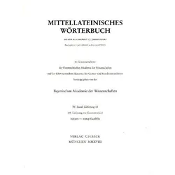 Mittellateinisches Wörterbuch 48. Lieferung (initium - integer), Fachbücher