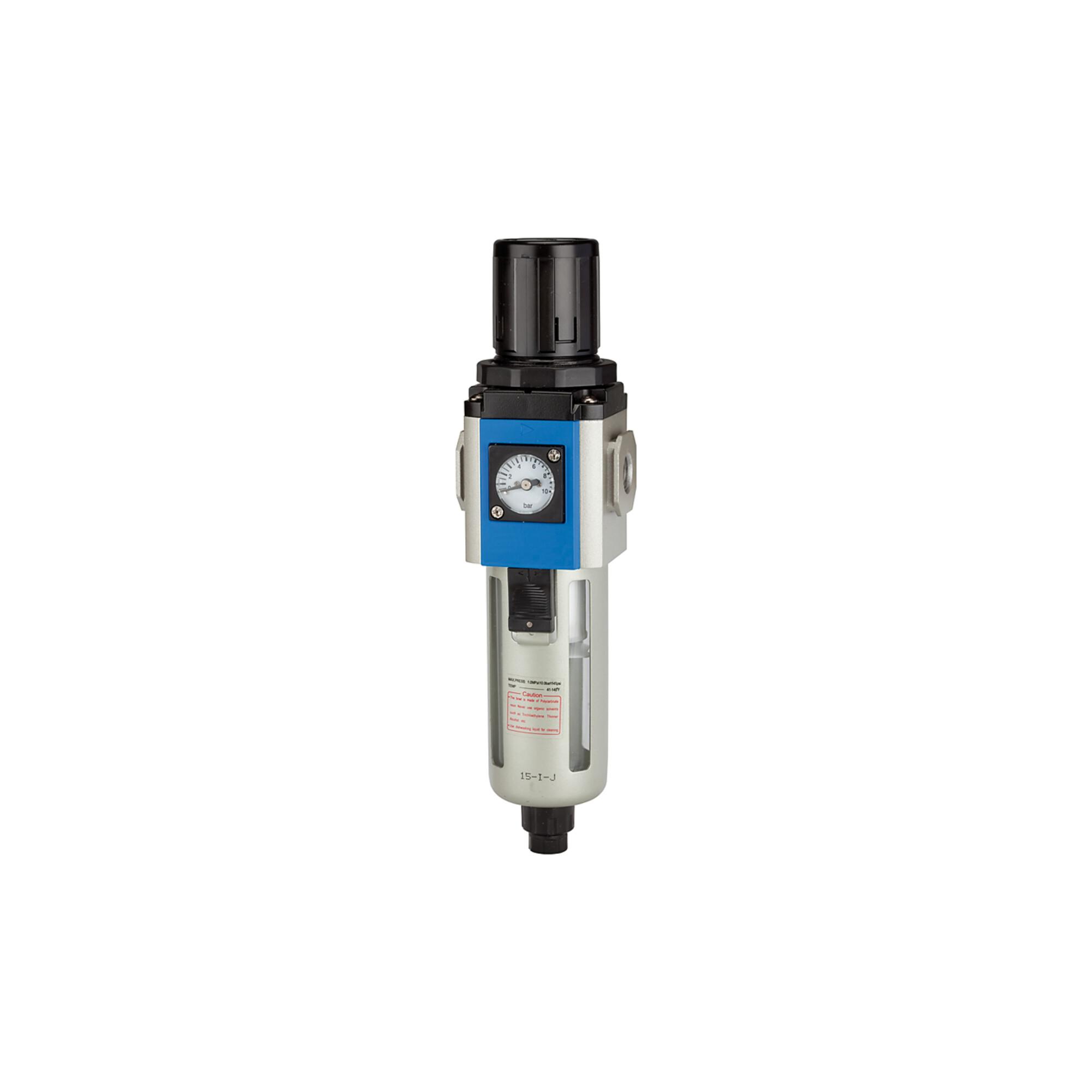 Riegler Filterregler »G«, PC-Beh., 5 µm, BG 300, G 3/8, 1,5 - 9 bar, VA (GC 12 A)