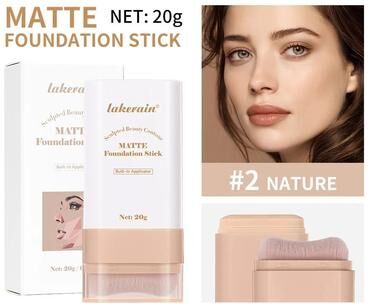 Uplift Essentials Multi Use Matte Skin Tint Foundation Stick With Integrated Brush #2 Nature