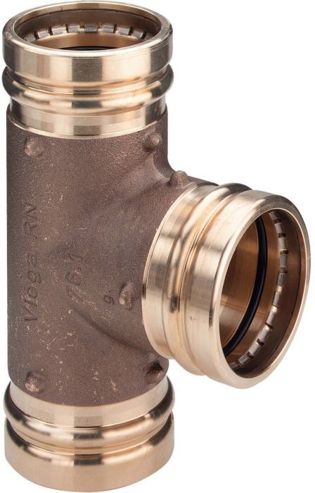 Viega Sanpress XL-T-Stück 354428 108 x 54 x 108 mm, Rotguss