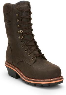"Chippewa Boot Thunderstruck 10"" WP Insulated Logger Boot - Mens 12 Brown Boot E2"