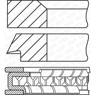 GOETZE ENGINE Kolbenringsatz 0844600700