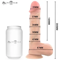 Mr. Intense, Vibrator, Mr Intense - Logan Vibrator Dildo Silikon Mit Wã„Rmeeffekt Und Fernbedienung 20 cm -ã ̃- 4,1 cm