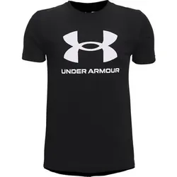 UNDER ARMOUR Jungen Kurzarm Sportstyle Logo SS, Größe S in Schwarz Schwarz