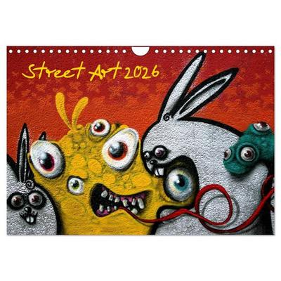 Street-Art 2026 / CH-Version (Wandkalender 2026 DIN A4 quer), CALVENDO Monatskalender