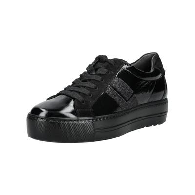 Sneaker PAUL GREEN "Paul Green Sneaker Leder", Damen, Gr. 39, Leder, schwarz, Schuhe Sneaker
