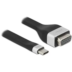 Delock FPC Flachbandkabel USB Type-C™ zu VGA (DP Alt Mode) 13 cm
