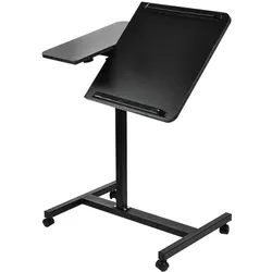 Maclean, Schreibtisch, Mobiler Schreibtisch/Laptop-Ständer schwarz höhenverstellbar 59-89cm max. 30kg MC-121 B