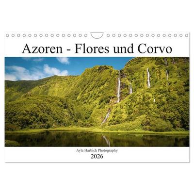Azoren Landschaften - Flores und Corvo (Wandkalender 2026 DIN A4 quer), CALVENDO Monatskalender